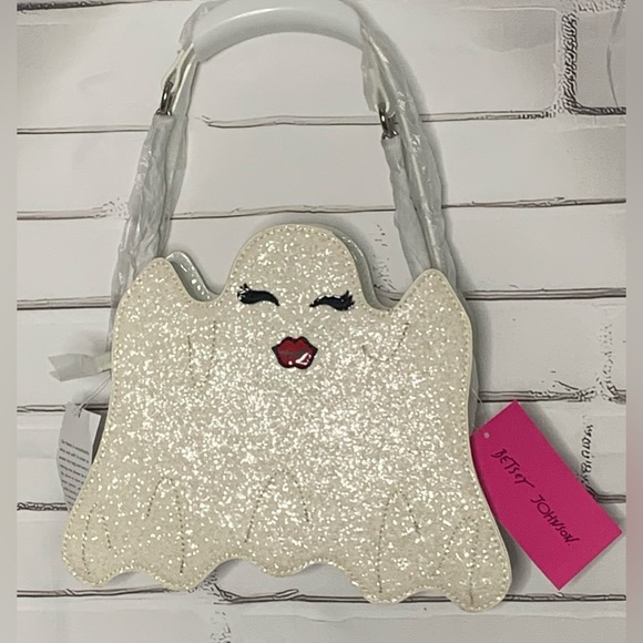 Betsey Johnson Handbags - Betsey Johnson XOBOO Kitsch Sparkling Ghost Crossbody White NWT